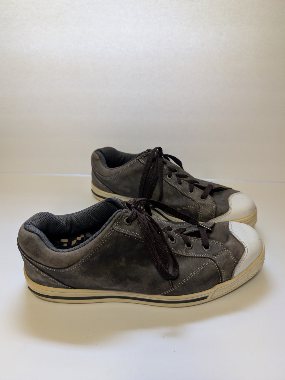 Footjoy FJ Street Shoes Mens 10.5 Wide 62615 Toe Cap Grey Leather Sneaker